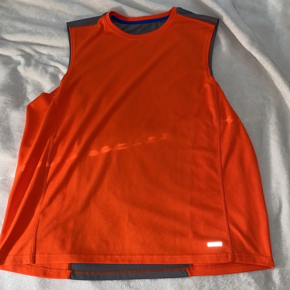 Men’s Tekgear orange and grey tank top - Picture 2 of 6